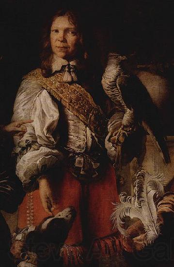 Daniel Schultz the Younger Detail of the Crimean falconer depicting the falconer of king John II Casimir in French costume. France oil painting art